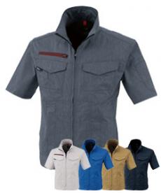 [春夏用]リップストップストレッチ半袖ブルゾン[男女兼用](02-1751)