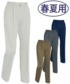 [春夏用]綿100%レディーススラックス[女性用](02-2017)