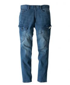 [秋冬用]現場服 ストレッチデニムカーゴパンツ(02-2803)