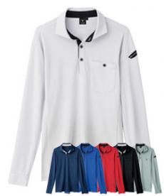 [通年]エコ制電長袖ポロシャツ[男女兼用](02-6095)