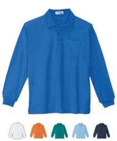 [通年]帯電防止長袖ポロシャツ[胸ポケット有り](02-6130)