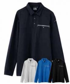 [通年]C.ZONE エコストレッチ長袖ポロシャツ[男女兼用](02-6675)