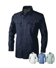 [通年]サワークロスプリーツロン長袖シャツ[JIS T8118適合](02-7563)