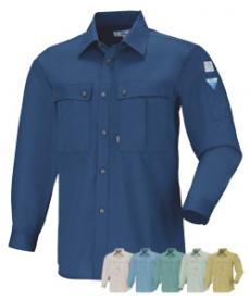 [春夏用]PETボトルリサイクリーン長袖シャツ(02-9293)