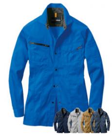 [通年]バートル 1715 ストレッチライトツイル長袖シャツ[男女兼用](03-1715)