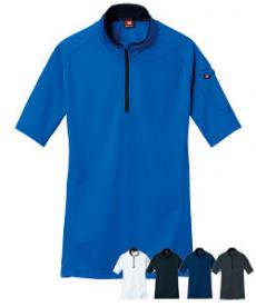 [春夏用]バートル 415 ドライメッシュ半袖ジップシャツ[左袖ポケット付](03-415)