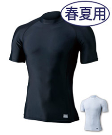 【在庫限り】[春夏用]ハイネックショートスリーブシャツ(08-841551)