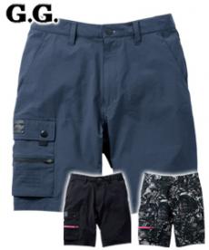 [春夏用]ストレッチ軽量ハーフパンツ(09-032807)