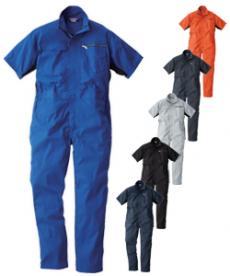 [春夏用]脇メッシュ半袖つなぎ[男女兼用](09-39017)