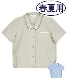 [春夏用]レディース半袖ブルゾン[女性用](10-SL893)