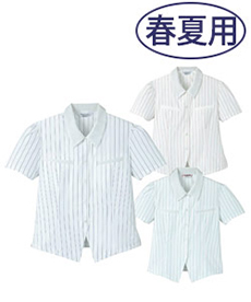 [春夏用]半袖ブラウス[女性用](10-SL966)