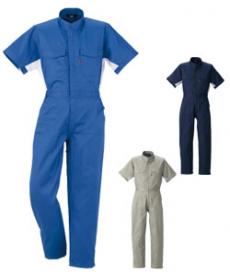 [春夏用]綿100%半袖ツナギ(11-645)