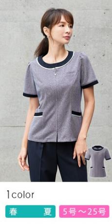 [春夏用]オーバーブラウス[ニット/制菌/吸汗速乾/高通気](21-26750)