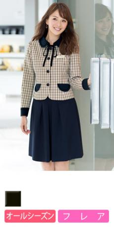 [通年]裾が優しく波うつシルエットのフレアスカート<53cm>(21-51643)