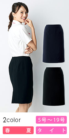 [春夏用]タイトスカート[ストレスフリーボトム](21-56610)