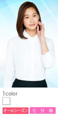 [通年]快適ニットの七分袖ブラウス(22-AR1566)
