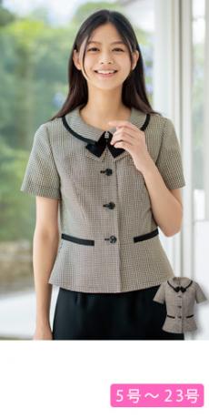 [春夏用]<高通気>ドットチェック柄・オーバーブラウス(22-AR1667)