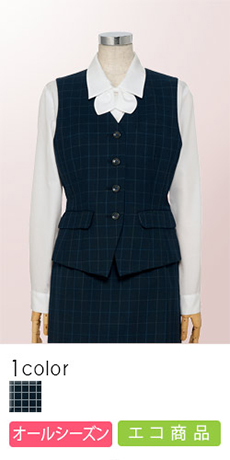[通年]チェックネイビーベスト(22-AR2617R)