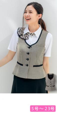 [通年]ドットチェック柄のベスト(22-AR2867)