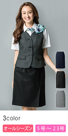 [秋冬用]<防シワ商品>はき心地快適なタイトスカート(22-AR3832)