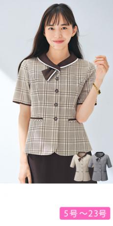 [春夏用]オーバーブラウス[チェック/インカム対応](22-AR7621)