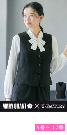 [通年]MARY QUANT ベスト[ピンストライプ/ストレッチ](22-M23251)