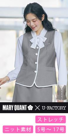 [通年]MARY QUANT ベスト[ストライプ/ニット/ストレッチ](22-M23281)