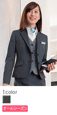 [通年]上質な光沢感のシンプルな大人のジャケット(23-9166)