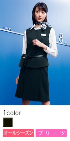 [通年]<吸汗・速乾性のよいストレッチ素材>両サイドプリーツスカート(23-WP859)