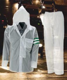 警備用クリヤーコート1530(上下組)(25-S415W)