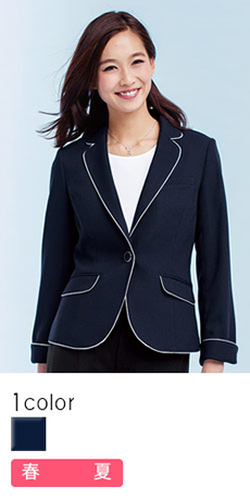 [春夏用]明るめネイビーに白のラインが爽やかなスタイリッシュ・ジャケット(28-GJAL1608)