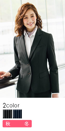 【在庫限り】[通年]着る女性をキレイに見せるピンストライプ・ジャケット[女性用](28-GJAL1658)