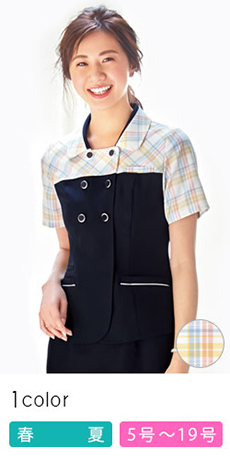 【在庫限り】オーバーブラウス[チェック×無地](28-GOBL1913)