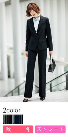 【在庫限り】[通年]立ち姿が美しいピンストライプ・ストレートパンツ(28-GPAL1663)