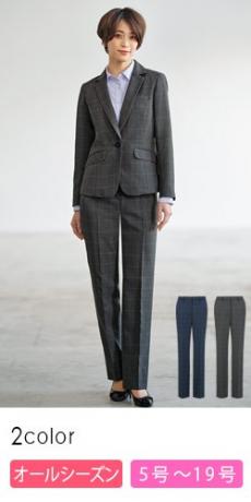 [通年]パンツ[ウィンドーペン/ストレッチ/消臭/制菌](28-GPAL2062)