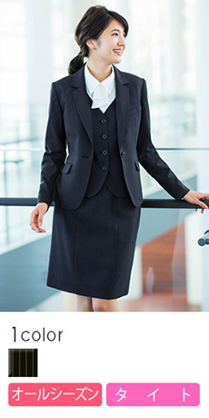 【在庫限り】[通年]-3㎝伸びる美ストレッチウエスト- 快適なストライプ・タイトスカート<53㎝>(28-GSKL1556)