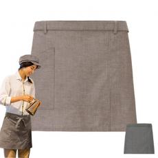 <シリアル・シャンブレー>ショートエプロン[男女兼用](28-SAPU1301)