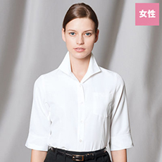 七分袖ブラウス[女性用](31-BL6816)