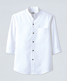 七分袖スタンドカラーシャツ[男女兼用](31-EP7620)