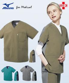 MIZUNO 4wayストレッチ スクラブ(バイカラー)[男女兼用](31-MZ0302)