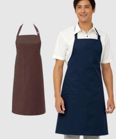 胸当てカラーエプロン[首かけ][男女兼用](31-T62)