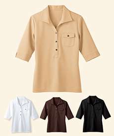 ニットワッフルシャツ[女性用](32-00103)