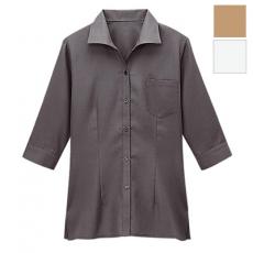 イタリアンカラーシャツ/七分袖[女性用](32-08935)