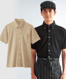 ボタンダウン清涼ニットシャツ[男女兼用](32-23305)