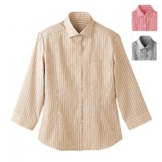 ホリゾンタルカラーシャツ/七分袖[女性用](32-24211)