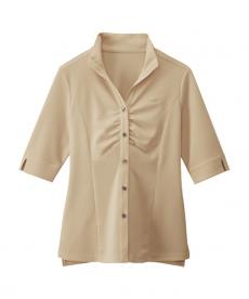 ウイングカラー清涼ニットシャツ[女性用](32-24229)