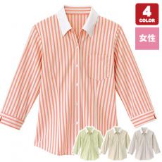 ベルカラー七分袖シャツ(32-24241)