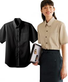 ボタンダウンシャツ/半袖[男女兼用](32-33308)