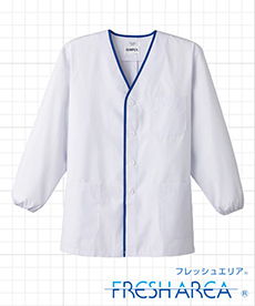 デザイン白衣/襟なし/長袖[男性用](33-FA346)