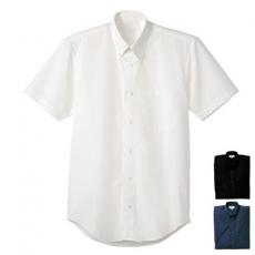 【在庫限り】ボタンダウン半袖カラーシャツ[男女兼用](33-Y5811)